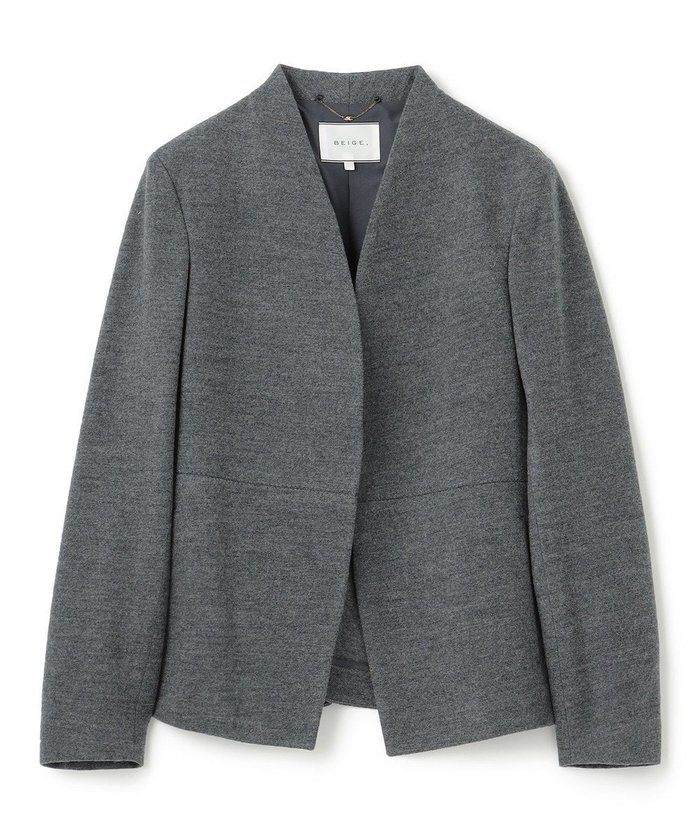 【ベイジ,/BEIGE,】のMAZARINE / ノーカラージャケット インテリア・キッズ・メンズ・レディースファッション・服の通販 founy(ファニー) https://founy.com/ ファッション Fashion レディースファッション Fashion for Women アウター Coat / Outerwear Collection レディースジャケット・軽アウター Jackets ノーカラージャケット / シンプル上品コーデ Collarless Jackets エレガント 上品 Elegant ジャケット Jacket, Outerwear セットアップ Set-Up, Coordinated Outfit ペプラム Peplum, Flared Hem ボトム Bottoms, Lower Wear A/W・秋冬 Autumn/Winter |ID: prp329100004602894 ipo3291000000032733228