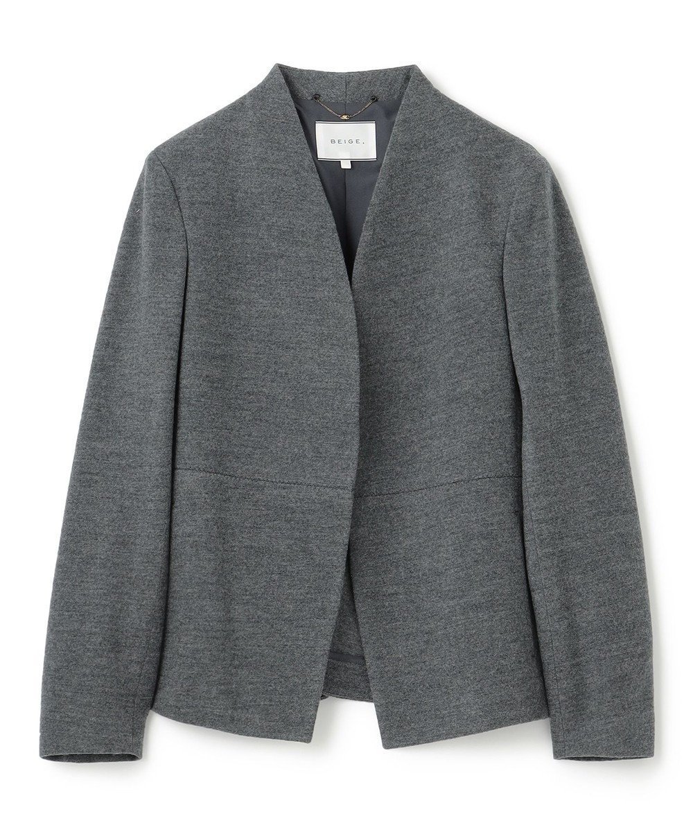 【ベイジ,/BEIGE,】のMAZARINE / ノーカラージャケット インテリア・キッズ・メンズ・レディースファッション・服の通販 founy(ファニー) 　ファッション　Fashion　レディースファッション　Fashion for Women　アウター　Coat / Outerwear Collection　レディースジャケット・軽アウター　Jackets　ノーカラージャケット / シンプル上品コーデ　Collarless Jackets　エレガント 上品　Elegant　ジャケット　Jacket, Outerwear　セットアップ　Set-Up, Coordinated Outfit　ペプラム　Peplum, Flared Hem　ボトム　Bottoms, Lower Wear　A/W・秋冬　Autumn/Winter　C.Gray|ID: prp329100004602894 ipo3291000000032733228