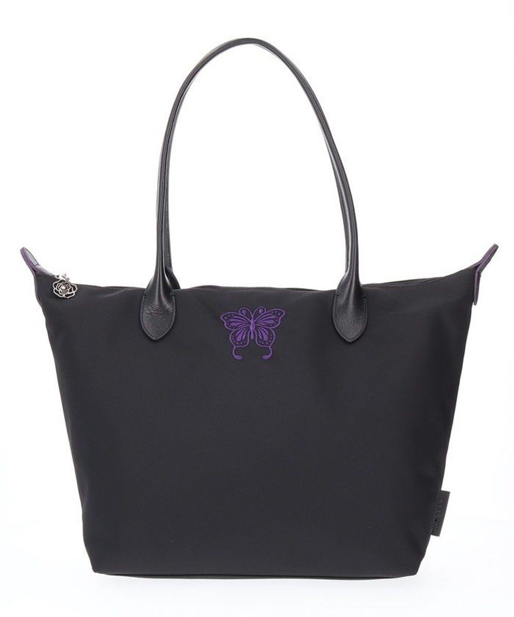 【アナスイ/ANNA SUI】のヴォヤージュ トートバッグ インテリア・キッズ・メンズ・レディースファッション・服の通販 founy(ファニー) 　ファッション　Fashion　レディースファッション　Fashion for Women　バッグ　Bags　トラベル　Travel, Travel Gear　バタフライ　Butterfly, Butterfly Motif　ビッグ　Big, Oversized　プリント　Print, Printed Pattern　ベーシック　Basic, Essential　ボストン　Boston　ポケット　Pocket, Pocket Detail　ポーチ　Pouch, Small Case　モチーフ　Motif, Design Theme　ブラック|ID: prp329100004602897 ipo3291000000032733323