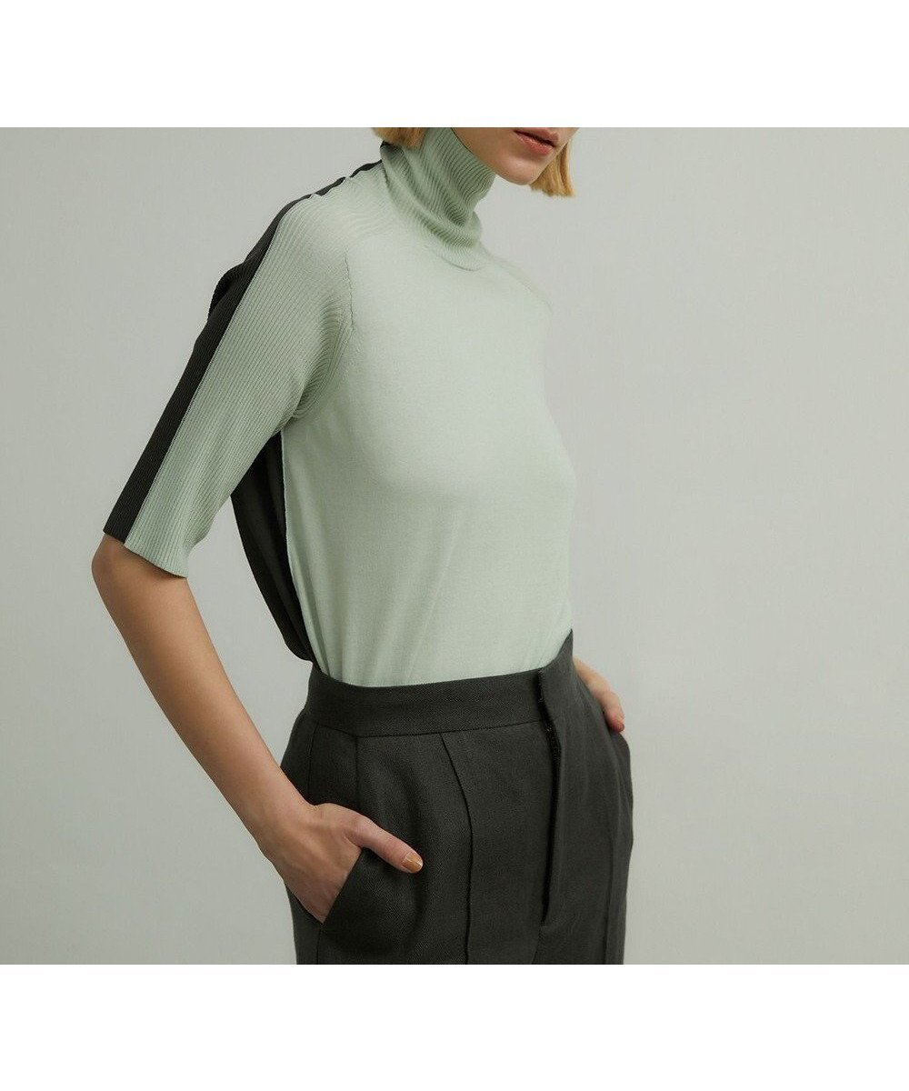 【ベイジ,/BEIGE,】のJULIE / 半袖ニット インテリア・キッズ・メンズ・レディースファッション・服の通販 founy(ファニー) 　ファッション　Fashion　レディースファッション　Fashion for Women　トップス・カットソー　Cut & Sew Tops　ニット　Knit Tops & Sweaters　おすすめ　Recommended / Our Picks　アンサンブル　Ensemble Set　インナー　Innerwear　カーディガン　Cardigan, Knitwear　シルク　Silk, 100% Silk　ジャケット　Jacket, Outerwear　スリット　Slit, Slit Detail　セーター　Sweater, Knitwear　タートル　Turtleneck, Turtle Collar　タートルネック　Turtleneck, High Neck　ロング　Long, Long-Length　ビジネス 仕事 通勤　Business / Work / Commuting　半袖　Short Sleeve, Half Sleeve　夏　Summer　S/S・春夏　SS, Spring/Summer, Warm Season　A/W・秋冬　Autumn/Winter　Mint x Slate|ID: prp329100004602899 ipo3291000000032733363