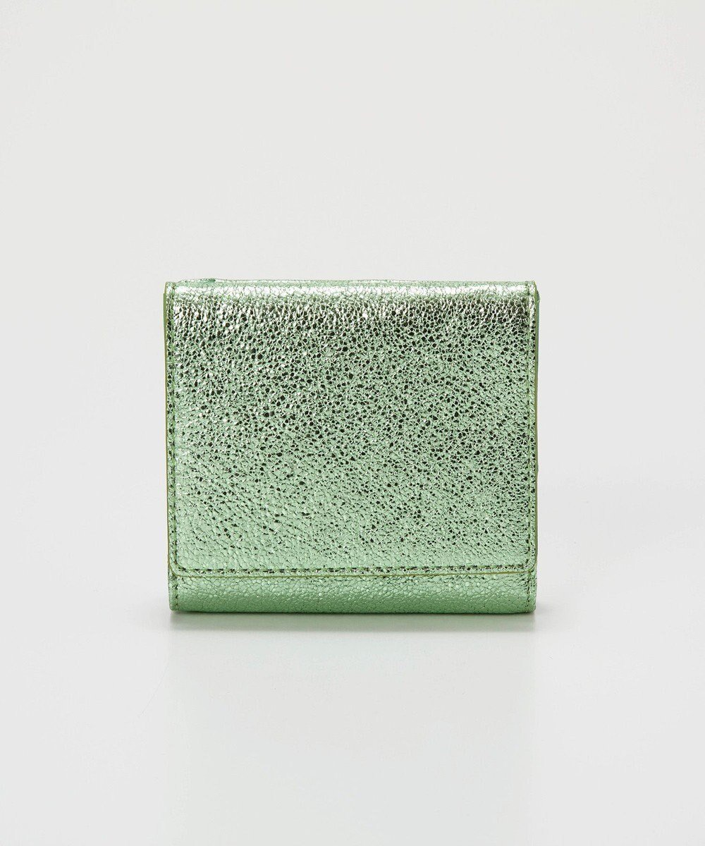 【トプカピ/TOPKAPI】の【TREASURE TOPKAPI】ウォッシュド レザー メタリック 二つ折り財布 インテリア・キッズ・メンズ・レディースファッション・服の通販 founy(ファニー) 　ファッション　Fashion　レディースファッション　Fashion for Women　ミニ財布・二つ折り財布　Wallets & Card Cases　シルバー　Silver, Metallic Silver　ボックス　Boxy, Box Shape　ポケット　Pocket, Pocket Detail　メタリック　Metallic, Shiny Finish　エレガント 上品　Elegant　財布　Wallet, Purse　グリーン|ID: prp329100004602907 ipo3291000000032733520