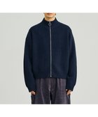 【ジェイプレスヨークストリート/J.PRESS YORK STREET】の【UNISEX】ウールカシミヤ ジップアップニット ネイビー系|ID: prp329100004602908 ipo3291000000032733562