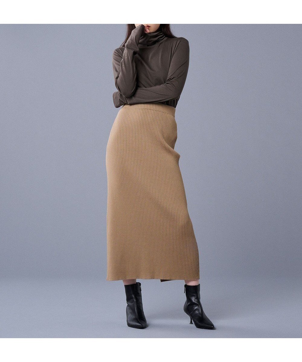 【アンクレイヴ/uncrave】のスムース ニット リブ スカート(uncrave STANDARD) インテリア・キッズ・メンズ・レディースファッション・服の通販 founy(ファニー) 　ファッション　Fashion　レディースファッション　Fashion for Women　スカート　Skirts　カーディガン　Cardigan, Knitwear　A/W・秋冬　Autumn/Winter　カーキベージュ|ID: prp329100004602937 ipo3291000000036280123