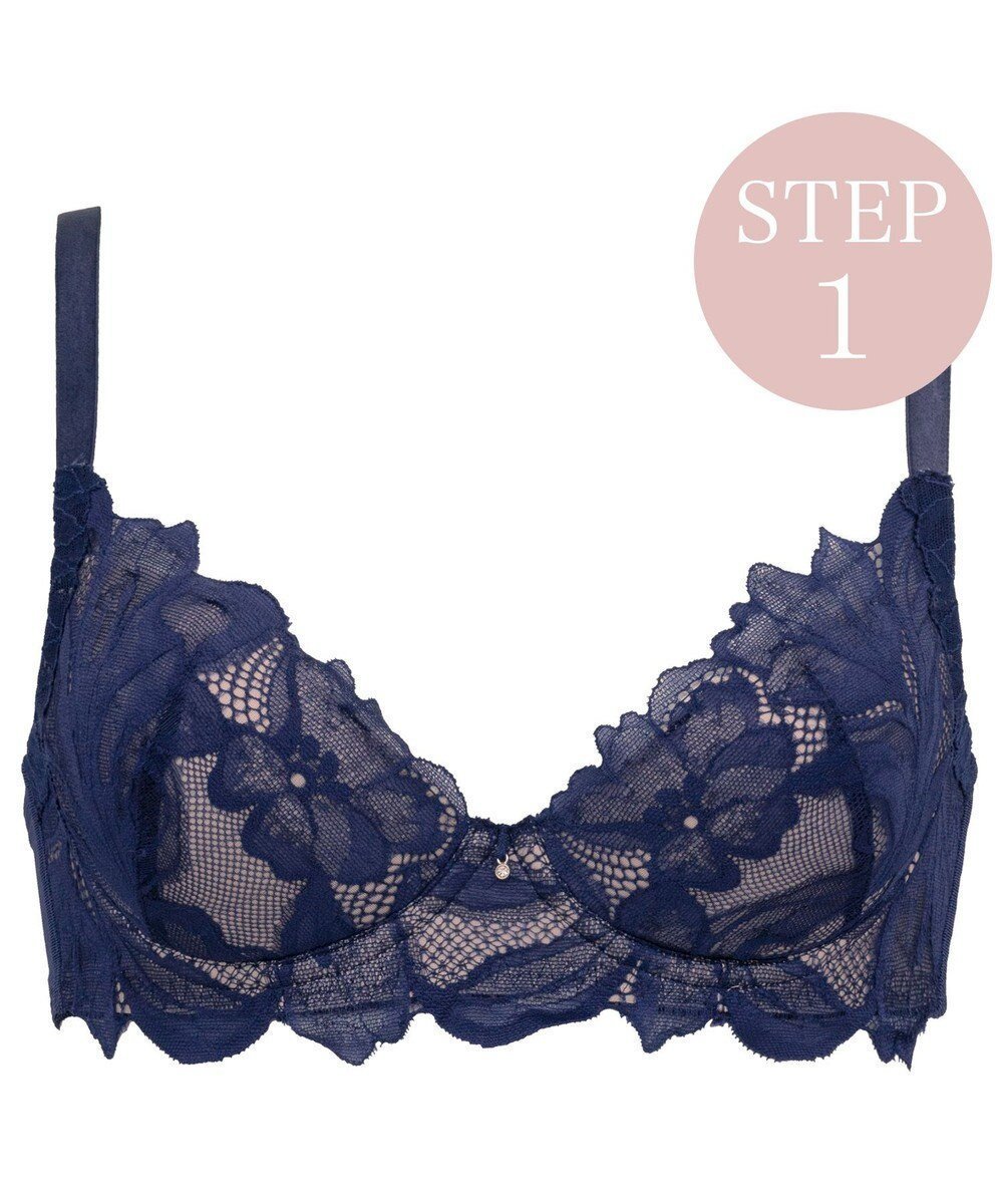 【ブラデリス ニューヨーク/BRADELIS New York】の【BRADELIS New York / 育乳補整ブラ・STEP1 集める】ジャスミンステップ1ブラ24A1 インテリア・キッズ・メンズ・レディースファッション・服の通販 founy(ファニー) 　ファッション　Fashion　レディースファッション　Fashion for Women　アシンメトリー　Asymmetrical Style　アンダー　Underwear Essentials　クリスタル　Crystal, Swarovski　コンパクト　Compact, Small Size　シンプル　Simple, Minimal　センター　Center, Center Line　トレンド　Trend, Trending Now　バランス　Balance, Style Balance　フィット　Fit, Slim Fit　ブラジャー　Bra, Lingerie　ポケット　Pocket, Pocket Detail　モチーフ　Motif, Design Theme　ラップ　Wrap, Wrap Design　レース　Lace, Lace Fabric　ワイヤー　Wire, Wired Bra　おすすめ　Recommended / Our Picks　エレガント 上品　Elegant　ネイビー|ID: prp329100004602945 ipo3291000000032733880