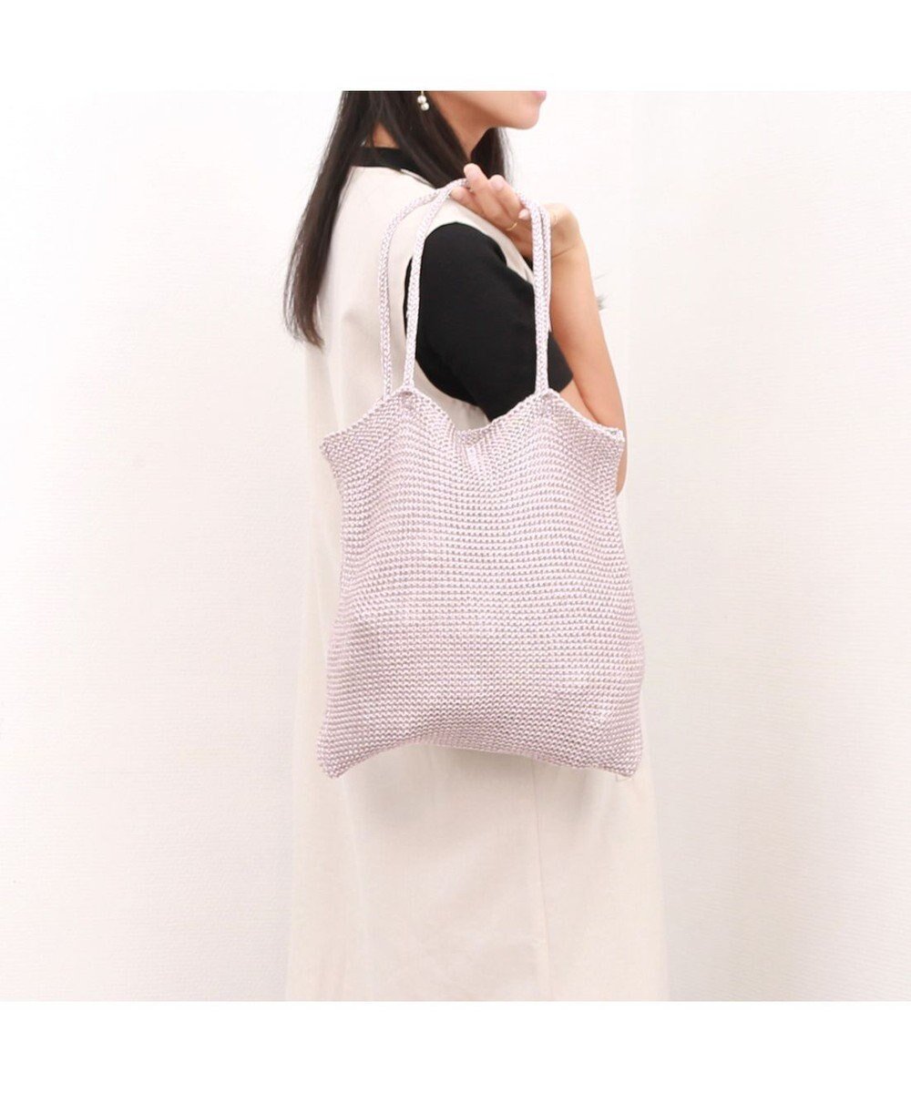 【アンビリオン/UNBILLION】のカシュカシュ cachecache / ラメ糸編みトートバッグ インテリア・キッズ・メンズ・レディースファッション・服の通販 founy(ファニー) 　ファッション　Fashion　レディースファッション　Fashion for Women　バッグ　Bags　カラフル　Colorful Design　財布　Wallet, Purse　トラベル　Travel, Travel Gear　トレンド　Trend, Trending Now　ハンド　Hand, Handmade　ポケット　Pocket, Pocket Detail　ミックス　Mix, Mixed Style　モチーフ　Motif, Design Theme　リラックス　Relax, Relaxed Fit　再入荷　Restock / Back in Stock　おすすめ　Recommended / Our Picks　旅行　Travel　エレガント 上品　Elegant　ピンク|ID: prp329100004602948 ipo3291000000033683032