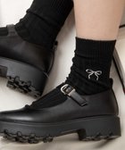 【ウィゴー/WEGO】の【SCHOOLITEM】ローゲージリボン刺繍ソックス ブラック|ID: prp329100004602968 ipo3291000000032734355