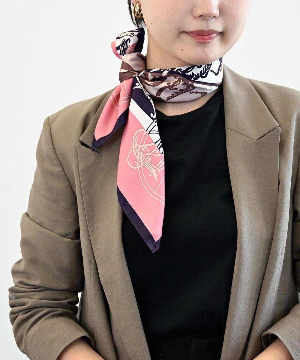 【マルカオリジナル/Marca originals】の【Marcaオリジナル】色面シルエット馬車 小判スカーフ シルクツイル 人気、トレンドファッション・服の通販 founy(ファニー) ファッション Fashion レディースファッション Fashion for Women アクセサリー Fashion Accessories 秋 Autumn コンパクト Compact, Small Size シルク Silk, 100% Silk スカーフ Scarf, Neckwear ストール Stole, Wrap ドレープ Drape, Draping Fabric ハンカチ Handkerchief, Hanky バンダナ Bandana, Head Scarf プリント Print, Printed Pattern モチーフ Motif, Design Theme リボン Ribbon, Bow other-1|ID: prp329100004602985 ipo3291000000034170080