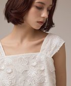 【グレース コンチネンタル/GRACE CONTINENTAL】のチュール刺繍トップ ホワイト|ID: prp329100004602996 ipo3291000000032734820