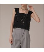 【グレース コンチネンタル/GRACE CONTINENTAL】のチュール刺繍トップ ブラック|ID: prp329100004602996 ipo3291000000032734821