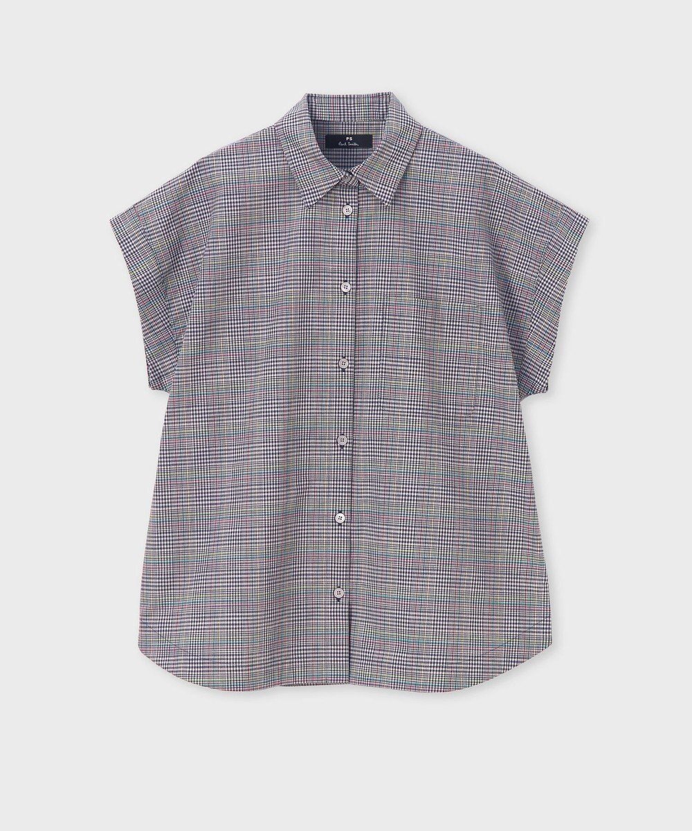 【ポール スミス/Paul Smith】の【洗える】グレンチェック キャップスリーブ シャツ インテリア・キッズ・メンズ・レディースファッション・服の通販 founy(ファニー) 　ファッション　Fashion　レディースファッション　Fashion for Women　トップス・カットソー　Cut & Sew Tops　シャツ・ブラウス・オフィスカジュアル　Elegant Blouses & Button-Ups　新作・新入荷　New Arrivals / New In　おすすめ　Recommended / Our Picks　キャップ　Cap, Baseball Cap　ジャケット　Jacket, Outerwear　スリット　Slit, Slit Detail　スリーブ　Sleeve, Long Sleeve / Short Sleeve　チェック　Check, Plaid, Tartan　半袖　Short Sleeve, Half Sleeve　夏　Summer　S/S・春夏　SS, Spring/Summer, Warm Season　洗える　Machine Washable　A/W・秋冬　Autumn/Winter　マルチカラー|ID: prp329100004603003 ipo3291000000032734877