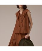 【グレース コンチネンタル/GRACE CONTINENTAL】のコットンシルクカフタントップ ブラウン|ID: prp329100004603009 ipo3291000000032734926