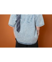 【ウィゴー/WEGO】の【ユニセックス着用ITEM】ベースボールデニムグラフィックシャツ(SS) 人気、トレンドファッション・服の通販 founy(ファニー) ファッション Fashion レディースファッション Fashion for Women トップス・カットソー Cut & Sew Tops シャツ・ブラウス・オフィスカジュアル Elegant Blouses & Button-Ups ヴィンテージ Vintage Style 春 Spring カーゴパンツ Cargo Pants, Utility Pants グラフィック Graphic, Graphic Design スポーツ Sports, Activewear スマホ Smartphone, Mobile Device ダメージ Distressed, Destroyed デニム Denim, Jeans Material トレンド Trend, Trending Now ハーフ Half, Half-Length フロント Front, Front Design 半袖 Short Sleeve, Half Sleeve レース Lace, Lace Fabric S/S・春夏 SS, Spring/Summer, Warm Season 新作・新入荷 New Arrivals / New In おすすめ Recommended / Our Picks 夏 Summer |ID:prp329100004603028