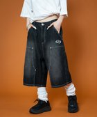 【ウィゴー/WEGO】の【ユニセックス着用ITEM】ダブルニーロゴデニムショーツ デニムブラック|ID: prp329100004603031 ipo3291000000032735142