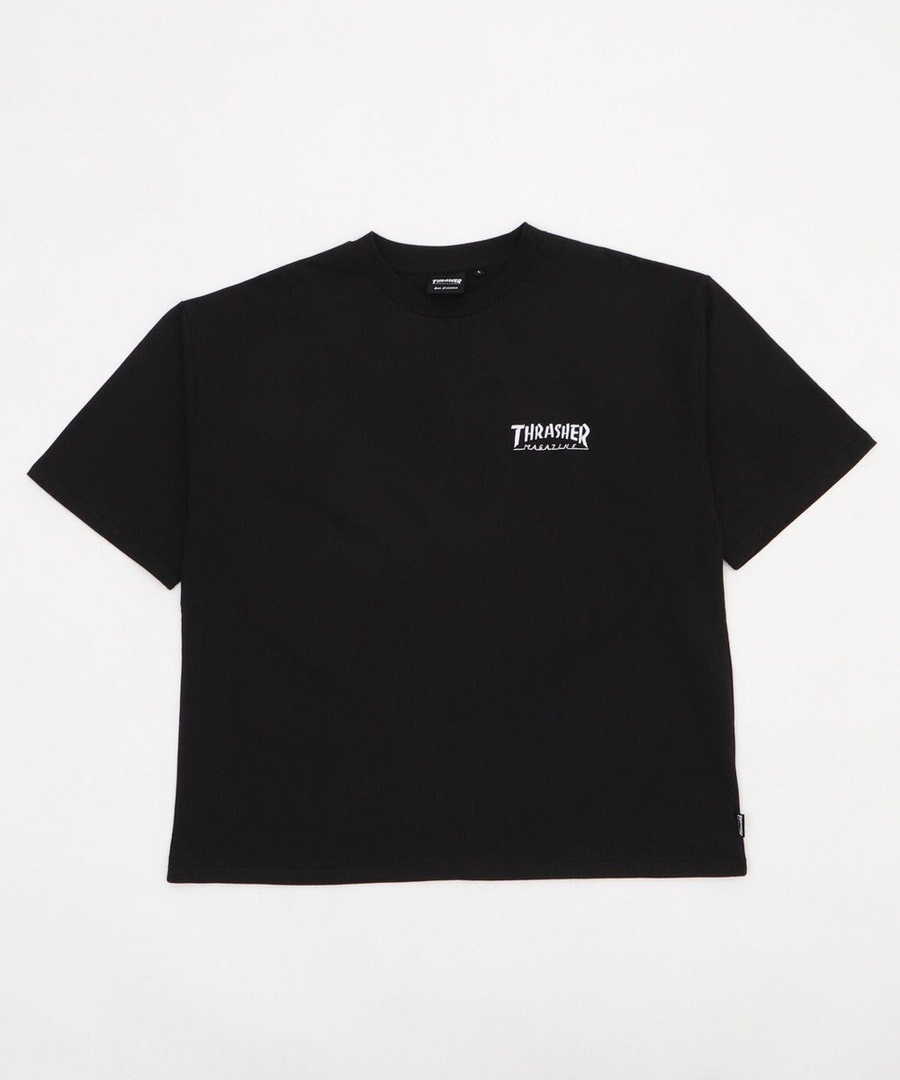 【ウィゴー/WEGO】の【ユニセックス着用ITEM】THRASHER FRAME LOGO T(SS) インテリア・キッズ・メンズ・レディースファッション・服の通販 founy(ファニー) 　ファッション　Fashion　レディースファッション　Fashion for Women　トップス・カットソー　Cut & Sew Tops　シャツ・ブラウス・オフィスカジュアル　Elegant Blouses & Button-Ups　ロングTシャツ・Tシャツ　Longline T-Shirts & Tees　カットソー・ベーシックTシャツ　Cut-and-Sewn Tops / Stretch Tees & Basics　新作・新入荷　New Arrivals / New In　おすすめ　Recommended / Our Picks　カットソー　Cut and Sewn Top　カーゴパンツ　Cargo Pants, Utility Pants　スマホ　Smartphone, Mobile Device　ワンポイント　One Point, Statement Accent　夏　Summer　定番　Standard, Basic Item　春　Spring　S/S・春夏　SS, Spring/Summer, Warm Season　ブラック|ID: prp329100004603048 ipo3291000000032735308