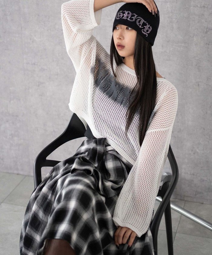 【ウィゴー/WEGO】のスプレーロゴジャガードメッシュニット インテリア・キッズ・メンズ・レディースファッション・服の通販 founy(ファニー) https://founy.com/ ファッション Fashion レディースファッション Fashion for Women トップス・カットソー Cut & Sew Tops ニット Knit Tops & Sweaters 新作・新入荷 New Arrivals / New In おすすめ Recommended / Our Picks インナー Innerwear ウエスタン Western Style キャミ Camisole, Cami Top サマー Summer, Summer Style ショート Short, Short Length スマホ Smartphone, Mobile Device セーター Sweater, Knitwear タンク Tank Top, Sleeveless Top トレンド Trend, Trending Now ボトム Bottoms, Lower Wear ミニスカート Mini Skirt, Short Skirt メッシュ Mesh, Net Fabric 夏 Summer 定番 Standard, Basic Item 春 Spring S/S・春夏 SS, Spring/Summer, Warm Season |ID: prp329100004603054 ipo3291000000032735361