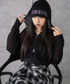 【ウィゴー/WEGO】のダメージメッシュショートパーカー ブラック|ID: prp329100004603055 ipo3291000000032735372