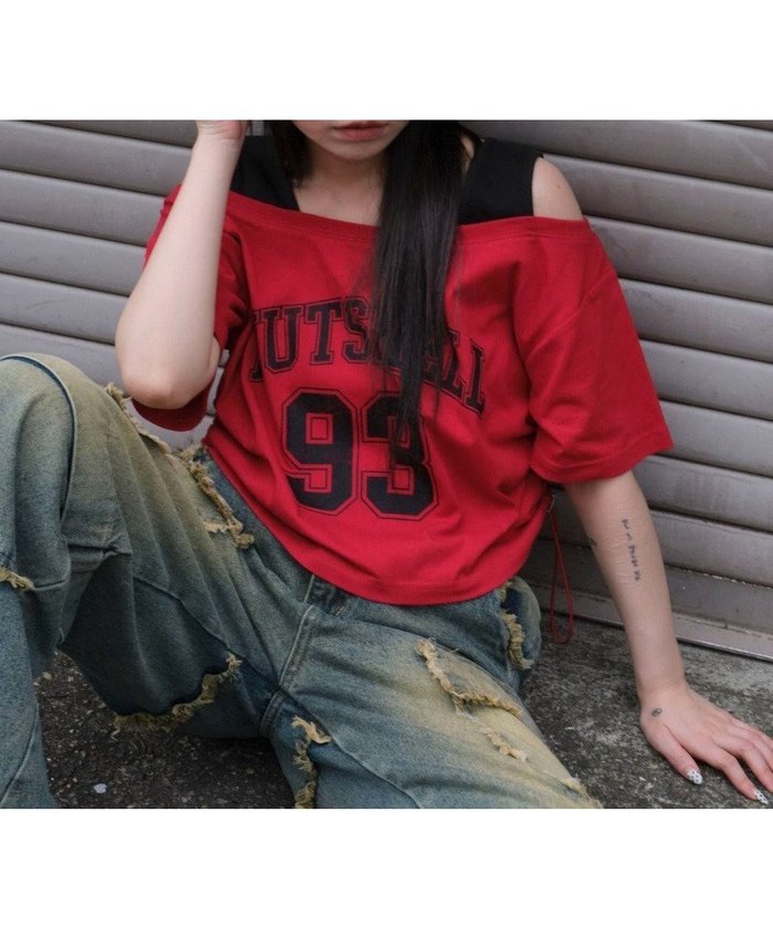 【ウィゴー/WEGO】のドッキングドロストショートT インテリア・キッズ・メンズ・レディースファッション・服の通販 founy(ファニー) https://founy.com/ ファッション Fashion レディースファッション Fashion for Women トップス・カットソー Cut & Sew Tops シャツ・ブラウス・オフィスカジュアル Elegant Blouses & Button-Ups ロングTシャツ・Tシャツ Longline T-Shirts & Tees カットソー・ベーシックTシャツ Cut-and-Sewn Tops / Stretch Tees & Basics 新作・新入荷 New Arrivals / New In カットソー Cut and Sewn Top ショルダー Shoulder, Shoulder Strap ショート Short, Short Length スマホ Smartphone, Mobile Device ドッキング Docking, Mixed Material 半袖 Short Sleeve, Half Sleeve 夏 Summer 春 Spring S/S・春夏 SS, Spring/Summer, Warm Season |ID: prp329100004603056 ipo3291000000032735385