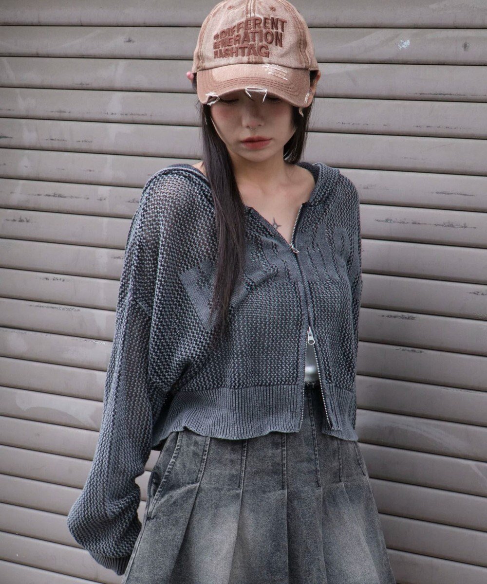 【ウィゴー/WEGO】のヴィンテージウォッシュメッシュパーカー インテリア・キッズ・メンズ・レディースファッション・服の通販 founy(ファニー) 　ファッション　Fashion　レディースファッション　Fashion for Women　トップス・カットソー　Cut & Sew Tops　レディースパーカー・カジュアルフーディー　Casual Hoodies & Sweatshirts　インナー　Innerwear　春　Spring　キャミ　Camisole, Cami Top　サマー　Summer, Summer Style　ショート　Short, Short Length　スマホ　Smartphone, Mobile Device　タンク　Tank Top, Sleeveless Top　デニム　Denim, Jeans Material　トレンド　Trend, Trending Now　長袖　Long Sleeve, Full Sleeve　ハーフ　Half, Half-Length　パーカー　Hoodie, Parka　フリル　Frill, Ruffle　フロント　Front, Front Design　ボトム　Bottoms, Lower Wear　メッシュ　Mesh, Net Fabric　S/S・春夏　SS, Spring/Summer, Warm Season　新作・新入荷　New Arrivals / New In　おすすめ　Recommended / Our Picks　夏　Summer　スミクロ|ID: prp329100004603062 ipo3291000000032735425