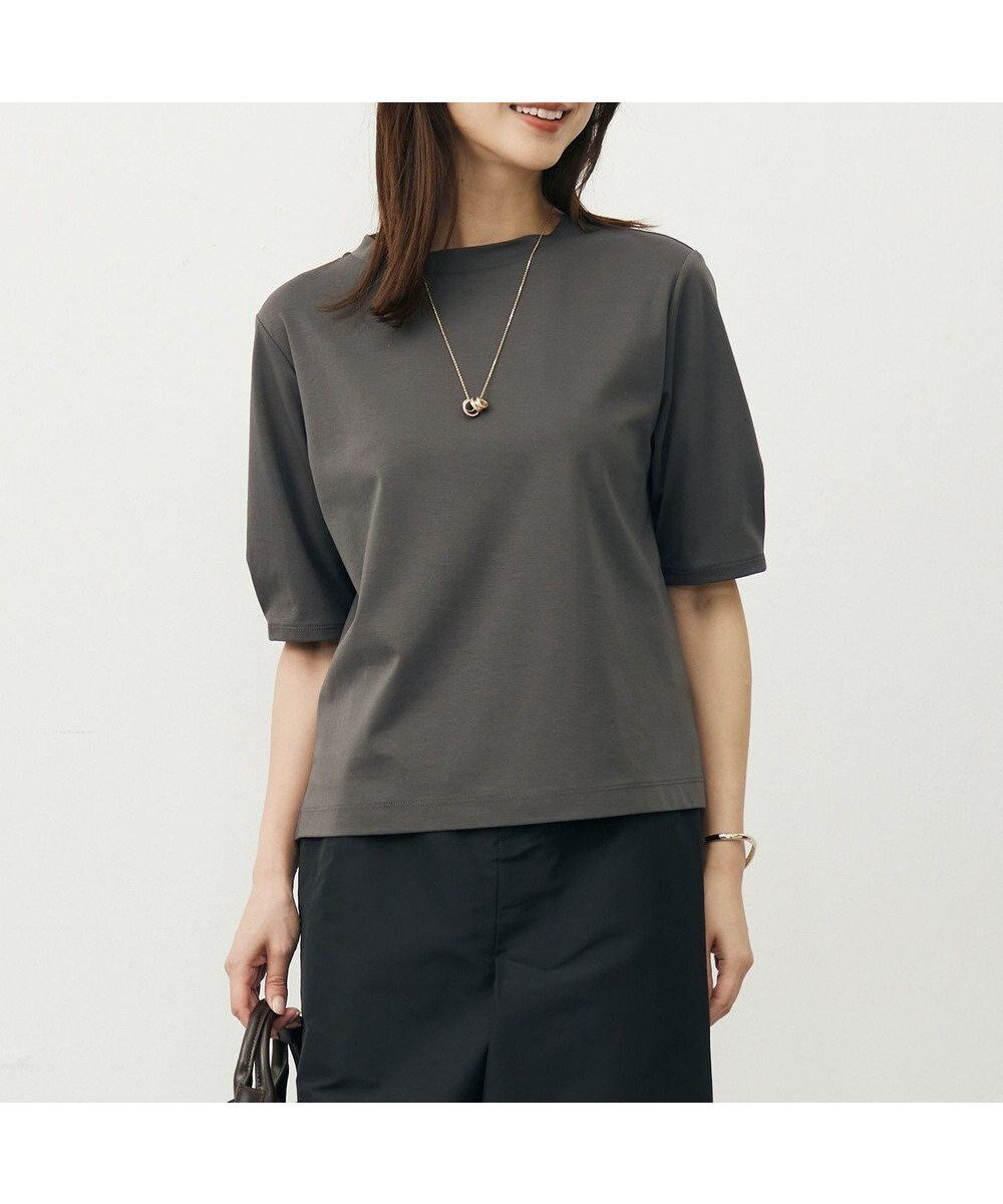 【ジェイ プレス/J.PRESS】の【洗える・抗菌防臭・接触冷感】ドライポンチ モックネック カットソー インテリア・キッズ・メンズ・レディースファッション・服の通販 founy(ファニー) 　ファッション　Fashion　レディースファッション　Fashion for Women　トップス・カットソー　Cut & Sew Tops　シャツ・ブラウス・オフィスカジュアル　Elegant Blouses & Button-Ups　ロングTシャツ・Tシャツ　Longline T-Shirts & Tees　カットソー・ベーシックTシャツ　Cut-and-Sewn Tops / Stretch Tees & Basics　インナー　Innerwear　春　Spring　洗える　Machine Washable　カットソー　Cut and Sewn Top　カーディガン　Cardigan, Knitwear　コンパクト　Compact, Small Size　抗菌　Antibacterial, Bacteria-Resistant　ジャケット　Jacket, Outerwear　ストレッチ　Stretch, Stretchy Fabric　ダブル　Double, Double-Breasted　ドレープ　Drape, Draping Fabric　バランス　Balance, Style Balance　モックネック　Mock Neck, Short Turtleneck　ロング　Long, Long-Length　S/S・春夏　SS, Spring/Summer, Warm Season　新作・新入荷　New Arrivals / New In　おすすめ　Recommended / Our Picks　夏　Summer　エレガント 上品　Elegant　スレート系|ID: prp329100004603072 ipo3291000000032735536