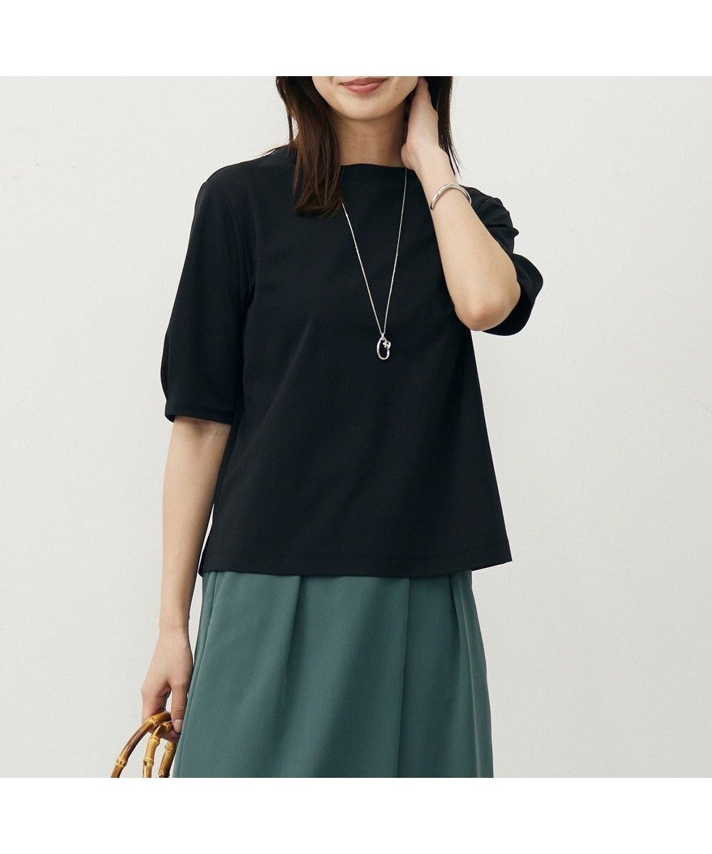 【ジェイ プレス/J.PRESS】の【洗える・抗菌防臭・接触冷感】ドライポンチ モックネック カットソー インテリア・キッズ・メンズ・レディースファッション・服の通販 founy(ファニー) 　ファッション　Fashion　レディースファッション　Fashion for Women　トップス・カットソー　Cut & Sew Tops　シャツ・ブラウス・オフィスカジュアル　Elegant Blouses & Button-Ups　ロングTシャツ・Tシャツ　Longline T-Shirts & Tees　カットソー・ベーシックTシャツ　Cut-and-Sewn Tops / Stretch Tees & Basics　インナー　Innerwear　春　Spring　洗える　Machine Washable　カットソー　Cut and Sewn Top　カーディガン　Cardigan, Knitwear　コンパクト　Compact, Small Size　抗菌　Antibacterial, Bacteria-Resistant　ジャケット　Jacket, Outerwear　ストレッチ　Stretch, Stretchy Fabric　ダブル　Double, Double-Breasted　ドレープ　Drape, Draping Fabric　バランス　Balance, Style Balance　モックネック　Mock Neck, Short Turtleneck　ロング　Long, Long-Length　S/S・春夏　SS, Spring/Summer, Warm Season　新作・新入荷　New Arrivals / New In　おすすめ　Recommended / Our Picks　夏　Summer　エレガント 上品　Elegant　ブラック系|ID: prp329100004603072 ipo3291000000032735538