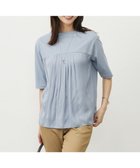 【ジェイ プレス/J.PRESS】の【洗える・抗菌防臭・接触冷感】ドライポンチ フレア カットソー サックス系|ID: prp329100004603075 ipo3291000000032735573