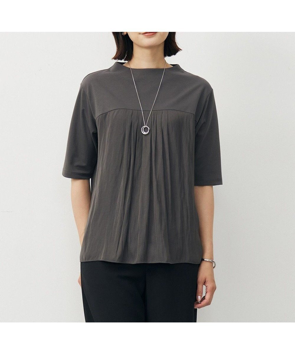 【ジェイ プレス/J.PRESS】の【洗える・抗菌防臭・接触冷感・吸水速乾】ドライポンチ フレア カットソー インテリア・キッズ・メンズ・レディースファッション・服の通販 founy(ファニー) ファッション Fashion レディースファッション Fashion for Women トップス・カットソー Cut & Sew Tops シャツ・ブラウス・オフィスカジュアル Elegant Blouses & Button-Ups ロングTシャツ・Tシャツ Longline T-Shirts & Tees カットソー・ベーシックTシャツ Cut-and-Sewn Tops / Stretch Tees & Basics ヴィンテージ Vintage Style 春 Spring 洗える Machine Washable カットソー Cut and Sewn Top コンパクト Compact, Small Size 吸水 Absorbent, Quick-Dry 抗菌 Antibacterial, Bacteria-Resistant ストレッチ Stretch, Stretchy Fabric ダブル Double, Double-Breasted ドレープ Drape, Draping Fabric バランス Balance, Style Balance フレア Flare, Flared ワイド Wide, Wide Fit S/S・春夏 SS, Spring/Summer, Warm Season 夏 Summer スレート系|ID: prp329100004603075 ipo3291000000034230648
