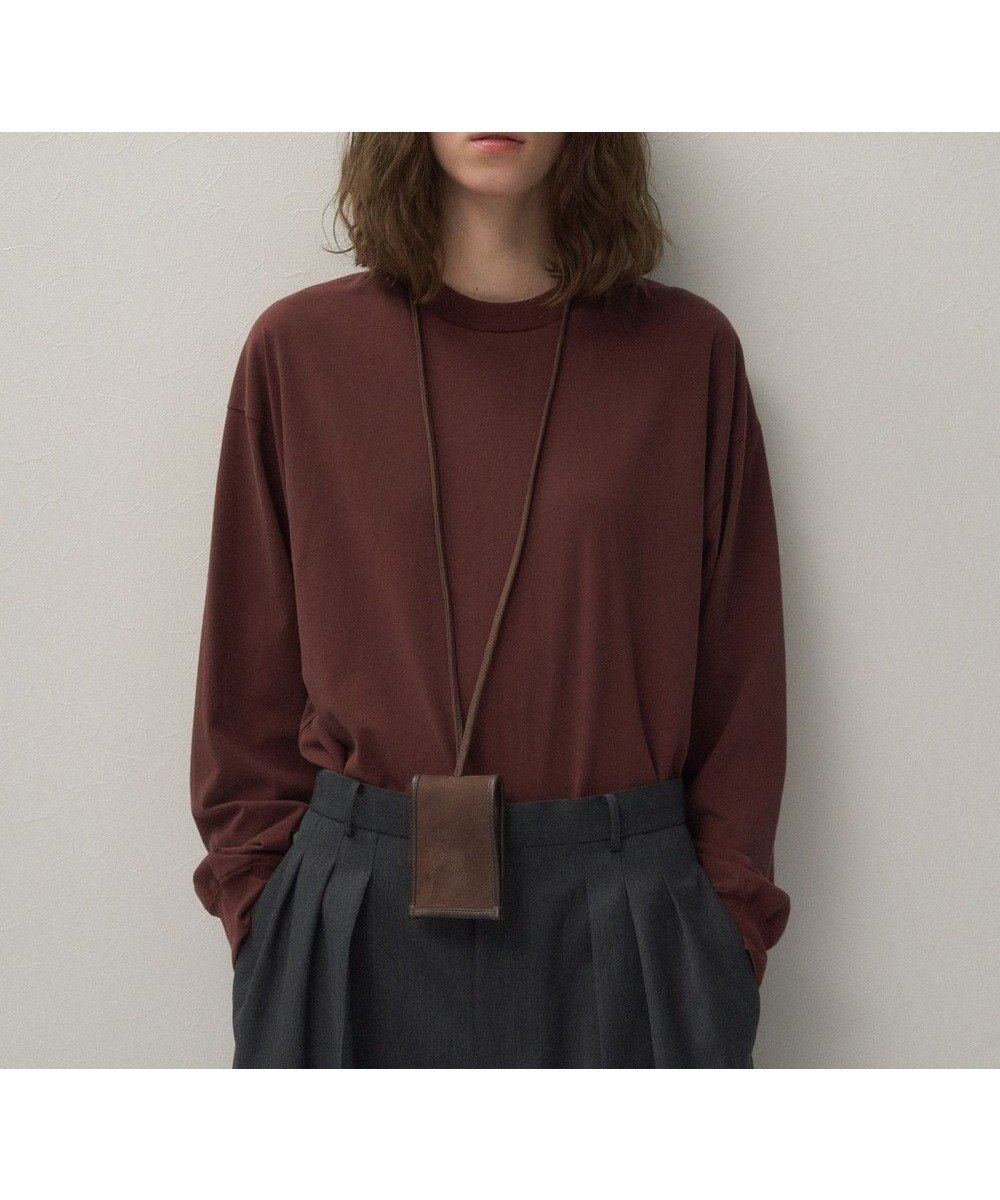 【エイトン/ATON】のFRESCA NUBUCK ロングスリーブTシャツ インテリア・キッズ・メンズ・レディースファッション・服の通販 founy(ファニー) 　ファッション　Fashion　レディースファッション　Fashion for Women　トップス・カットソー　Cut & Sew Tops　シャツ・ブラウス・オフィスカジュアル　Elegant Blouses & Button-Ups　ロングTシャツ・Tシャツ　Longline T-Shirts & Tees　カットソー・ベーシックTシャツ　Cut-and-Sewn Tops / Stretch Tees & Basics　新作・新入荷　New Arrivals / New In　インド　Indian Textile　カットソー　Cut and Sewn Top　スリーブ　Sleeve, Long Sleeve / Short Sleeve　タンク　Tank Top, Sleeveless Top　ロング　Long, Long-Length　夏　Summer　S/S・春夏　SS, Spring/Summer, Warm Season　A/W・秋冬　Autumn/Winter　長袖　Long Sleeve, Full Sleeve　BURGUNDY|ID: prp329100004603081 ipo3291000000032735648