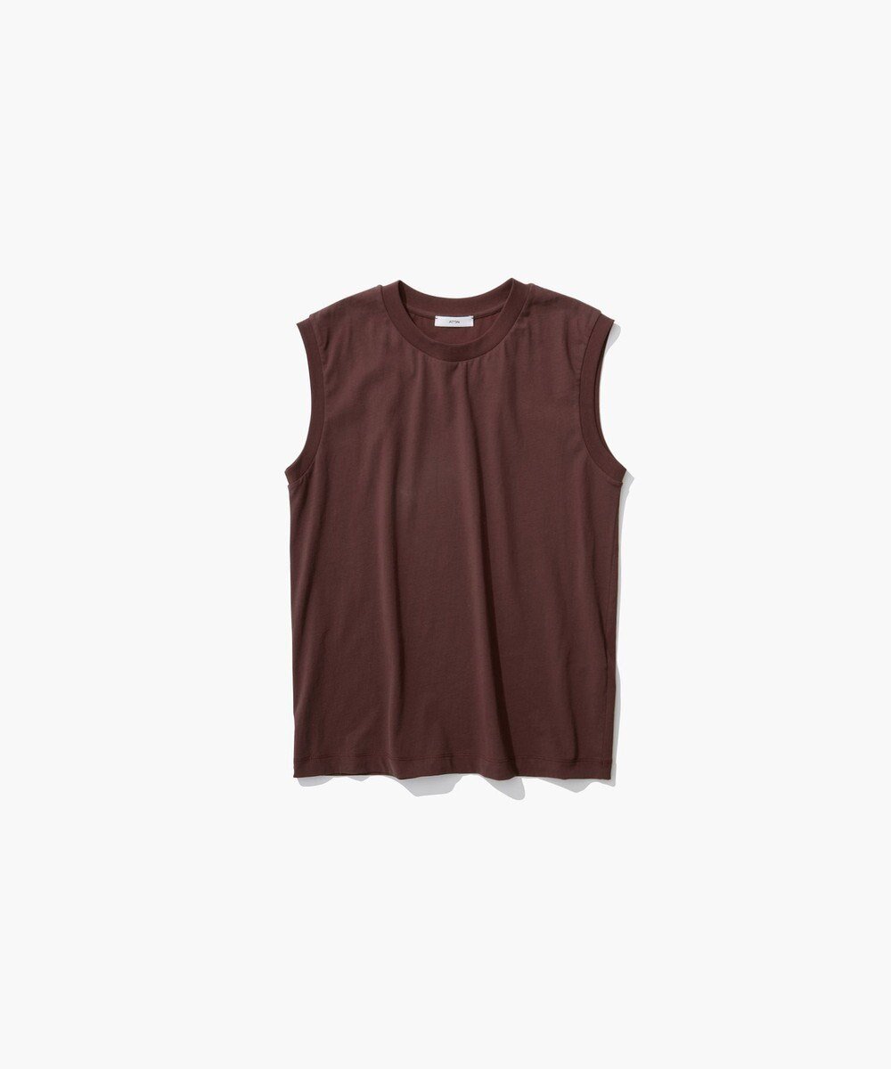 【エイトン/ATON】のFRESCA NUBACK タンクトップ インテリア・キッズ・メンズ・レディースファッション・服の通販 founy(ファニー) 　ファッション　Fashion　レディースファッション　Fashion for Women　トップス・カットソー　Cut & Sew Tops　新作・新入荷　New Arrivals / New In　インド　Indian Textile　インナー　Innerwear　スリーブ　Sleeve, Long Sleeve / Short Sleeve　タンク　Tank Top, Sleeveless Top　バランス　Balance, Style Balance　リラックス　Relax, Relaxed Fit　レギュラー　Regular, Standard Fit　ロング　Long, Long-Length　夏　Summer　S/S・春夏　SS, Spring/Summer, Warm Season　A/W・秋冬　Autumn/Winter　BURGUNDY|ID: prp329100004603082 ipo3291000000032735667