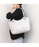 【アンビリオン/UNBILLION】の【訳あり商品】 牛革レザーメッシュトートL シルバー|ID: prp329100004603083 ipo3291000000032735693