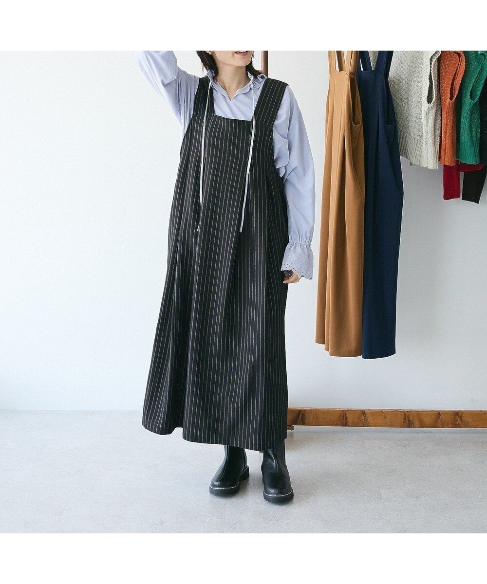 【クラフトスタンダードブティック/CRAFT STANDARD BOUTIQUE】のキナリノコラボ/タックジャンパースカート/24AW インテリア・キッズ・メンズ・レディースファッション・服の通販 founy(ファニー) 　ファッション　Fashion　レディースファッション　Fashion for Women　スカート　Skirts　インナー　Innerwear　スニーカー　Sneakers, Trainers　タートルネック　Turtleneck, High Neck　ベーシック　Basic, Essential　ポケット　Pocket, Pocket Detail　ロング　Long, Long-Length　A/W・秋冬　Autumn/Winter　2024年　2024　2024-2025秋冬・A/W　Autumn/Winter 2024–25 AW24–25　Stripe Black|ID: prp329100004603489 ipo3291000000032745833