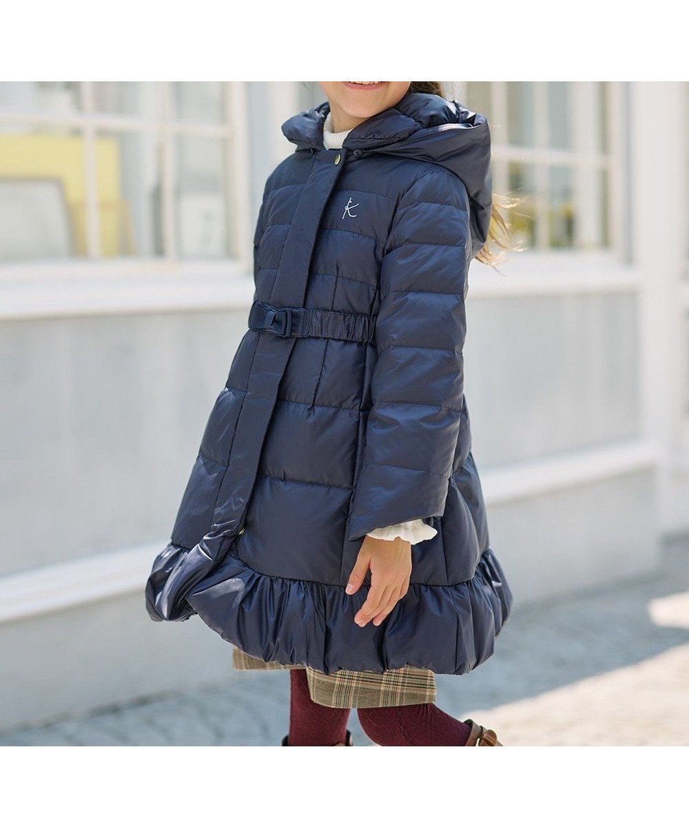 【組曲 / KIDS/KUMIKYOKU】の【110-140cm】ロング ダウンコート インテリア・キッズ・メンズ・レディースファッション・服の通販 founy(ファニー) 　ファッション　Fashion　キッズファッション　Fashion for Kids　アウター　Coat Outerwear /Kids　ジャケット　Jacket, Outerwear　ダウン　Down, Puffer　ポケット　Pocket, Pocket Detail　ラベンダー　Lavender　リボン　Ribbon, Bow　ロング　Long, Long-Length　人気　Popular, Best Seller　冬　Winter / This Winter　A/W・秋冬　Autumn/Winter　軽量　Lightweight, Ultra Light　ネイビー系|ID: prp329100004603497 ipo3291000000032745898