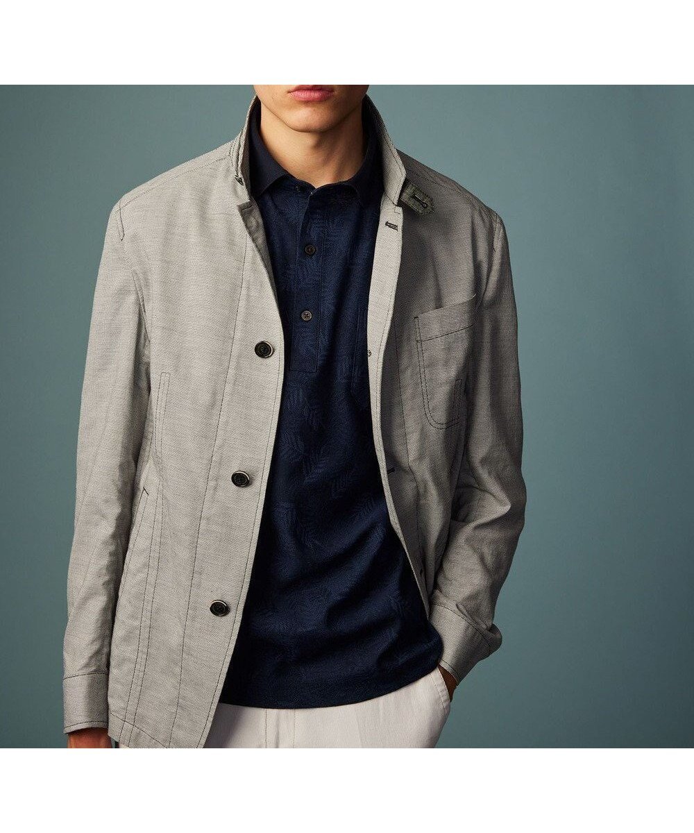 【ジョセフ アブード/JOSEPH ABBOUD / MEN】の【吸水速乾】リーフ柄ジャガード 半袖 ポロシャツ インテリア・キッズ・メンズ・レディースファッション・服の通販 founy(ファニー) 　ファッション　Fashion　メンズファッション　Fashion for Men　トップス・カットソー　Cut & Sew Tops　メンズシャツ　Shirts　ポロシャツ / きれいめカジュアルスタイル　Polo Shirts　グラデーション　Gradient, Ombre　ジャケット　Jacket, Outerwear　ストレッチ　Stretch, Stretchy Fabric　ポロシャツ　Polo Shirt, Collared Tee　リーフ　Leaf, Botanical Leaf　ワイド　Wide, Wide Fit　半袖　Short Sleeve, Half Sleeve　吸水　Absorbent, Quick-Dry　夏　Summer　春　Spring　S/S・春夏　SS, Spring/Summer, Warm Season　軽量　Lightweight, Ultra Light　ネイビー系|ID: prp329100004603508 ipo3291000000033512519