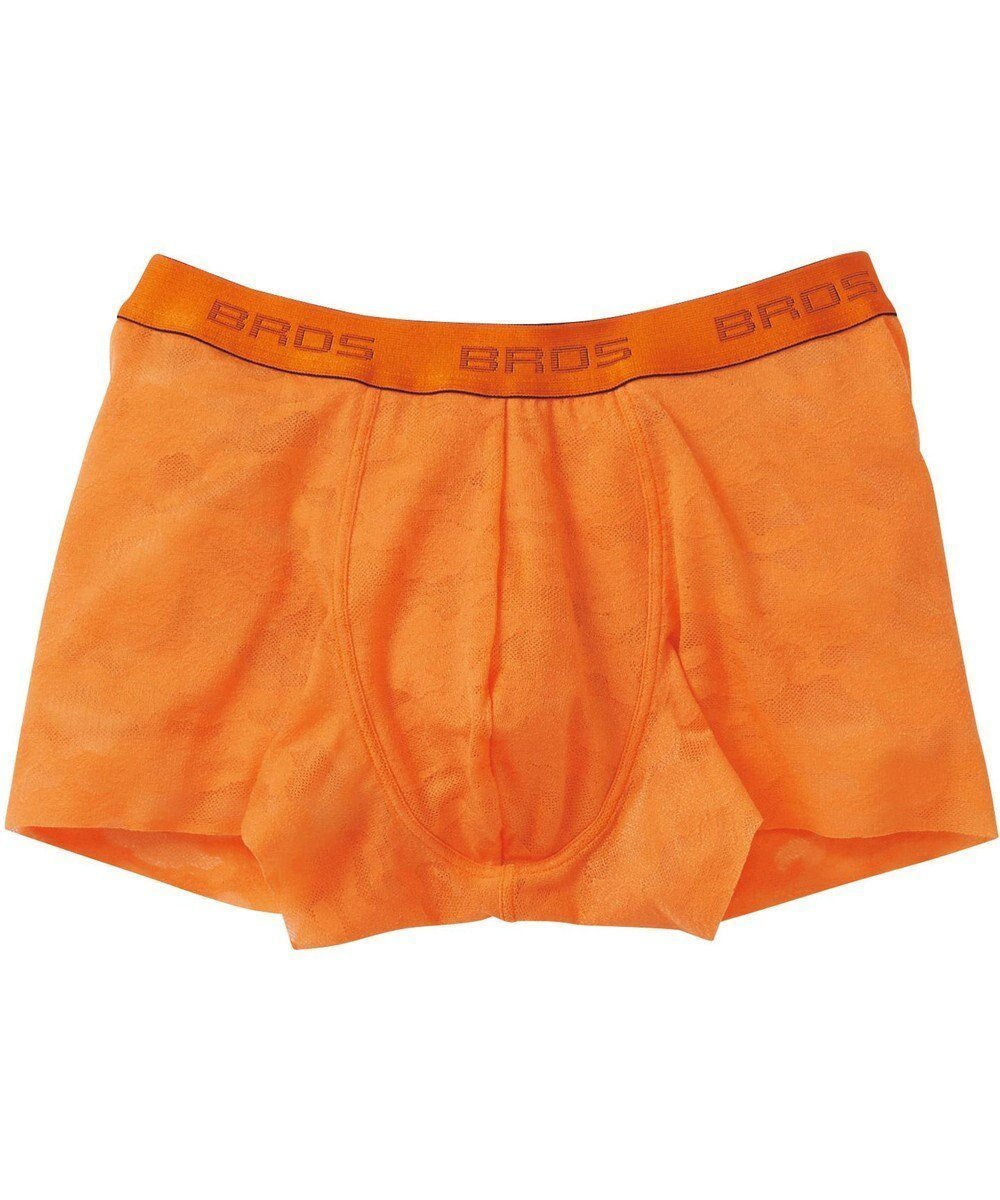 【ワコール/Wacoal / MEN】のボクサーパンツ 「レースボクサー」 通気性 フロント快適グラマラス 前閉じ GT3340 /ブロス バイ ワコールメン インテリア・キッズ・メンズ・レディースファッション・服の通販 founy(ファニー) 　ファッション　Fashion　メンズファッション　Fashion for Men　ボトムス　Bottoms　アンダー　Underwear Essentials　カッティング　Cutting Detail　フロント　Front, Front Design　ペイズリー　Paisley, Ethnic Pattern　レース　Lace, Lace Fabric　オレンジ|ID: prp329100004603511 ipo3291000000032746029