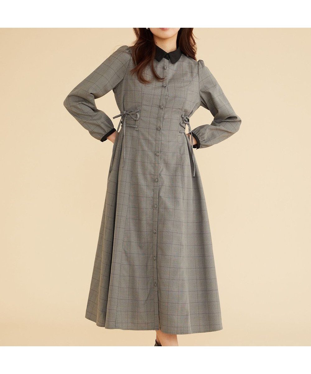 【フェルゥ/Feroux】の【古畑星夏さん着用】サイドレースアップ ワンピース 人気、トレンドファッション・服の通販 founy(ファニー) 　ファッションモデル・俳優・女優　Models　女性　Women　古畑星夏　Furuhata Seika　ファッション　Fashion　レディースファッション　Fashion for Women　ワンピース　Dresses　おすすめ　Recommended / Our Picks　チェック　Check, Plaid, Tartan　レース　Lace, Lace Fabric　エレガント 上品　Elegant　夏　Summer　無地　Plain, Solid Color　秋　Autumn　A/W・秋冬　Autumn/Winter　 other-1|ID: prp329100004603564 ipo3291000000032746885