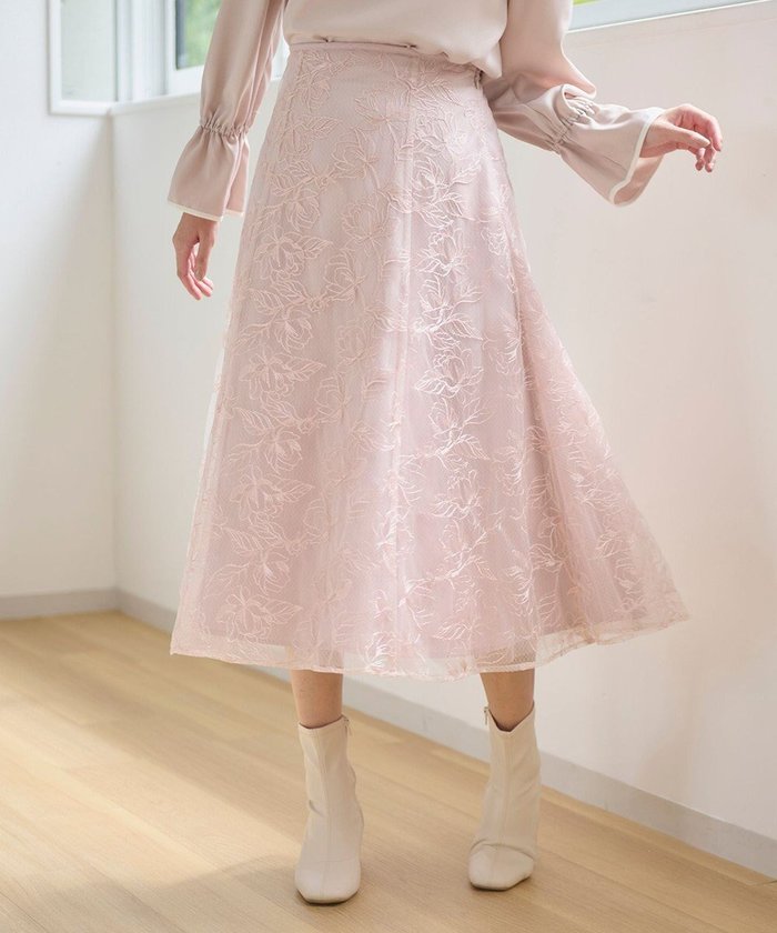 【フェルゥ/Feroux】のフレアレース スカート インテリア・キッズ・メンズ・レディースファッション・服の通販 founy(ファニー) https://founy.com/ ファッション Fashion レディースファッション Fashion for Women スカート Skirts おすすめ Recommended / Our Picks シューズ Shoes, Footwear シンプル Simple, Minimal チュール Tulip, Tulip Motif フレア Flare, Flared レース Lace, Lace Fabric A/W・秋冬 Autumn/Winter |ID: prp329100004603567 ipo3291000000033309165