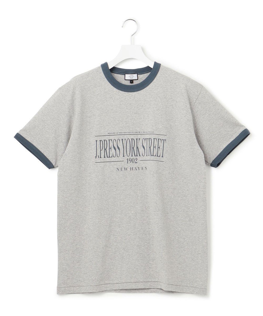 【ジェイプレスヨークストリート/J.PRESS YORK STREET】の【UNISEX】リンガーTシャツ インテリア・キッズ・メンズ・レディースファッション・服の通販 founy(ファニー) 　ファッション　Fashion　レディースファッション　Fashion for Women　トップス・カットソー　Cut & Sew Tops　シャツ・ブラウス・オフィスカジュアル　Elegant Blouses & Button-Ups　ロングTシャツ・Tシャツ　Longline T-Shirts & Tees　カットソー・ベーシックTシャツ　Cut-and-Sewn Tops / Stretch Tees & Basics　ユニセックス　Unisex, Genderless　アメリカン　American Style　カットソー　Cut and Sewn Top　夏　Summer　春　Spring　S/S・春夏　SS, Spring/Summer, Warm Season　ライトグレー系|ID: prp329100004603568 ipo3291000000032746956