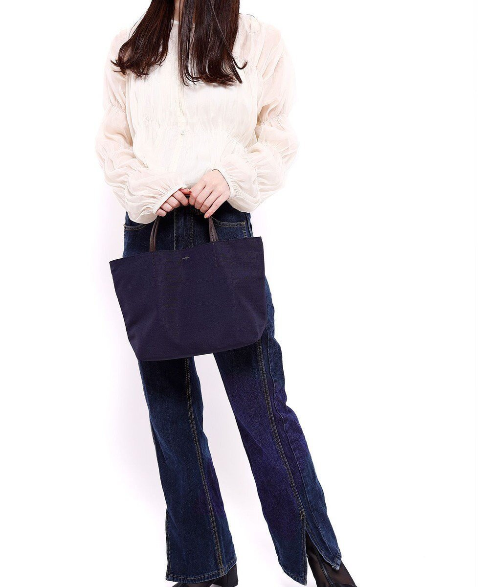 【エアリスト/airlist】の【日本製・エコ素材】トートバッグ (S) Liniere リンネル インテリア・キッズ・メンズ・レディースファッション・服の通販 founy(ファニー) 　ファッション　Fashion　レディースファッション　Fashion for Women　バッグ　Bags　定番　Standard, Basic Item　フェザー　Feather, Feather Detail　ポケット　Pocket, Pocket Detail　ポーチ　Pouch, Small Case　日本製　Made In Japan　iPhone アイフォーン　iPhone　ネイビー|ID: prp329100004603570 ipo3291000000032746980