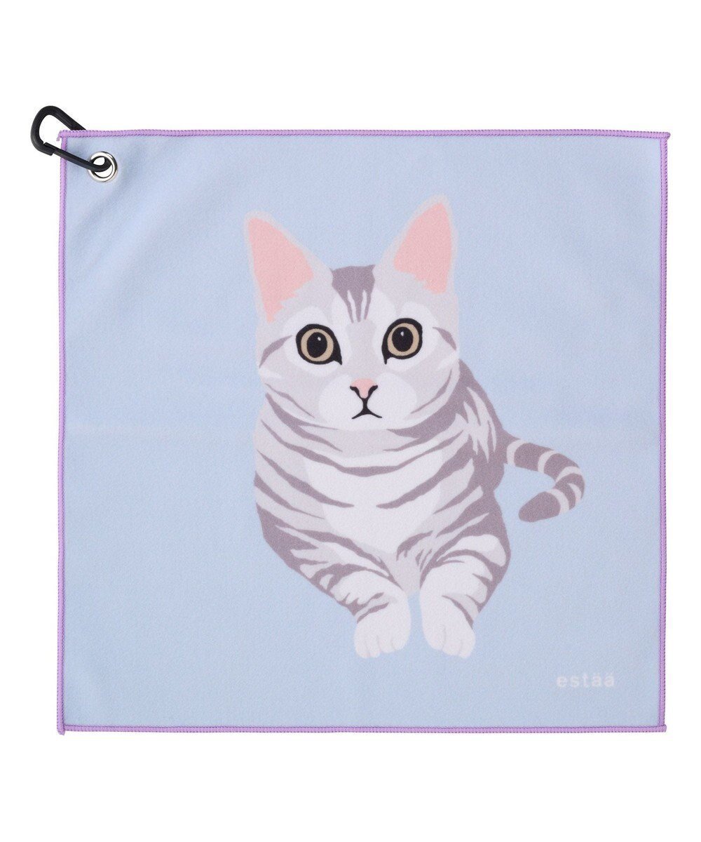 【ムーンバット/MOONBAT】の【WEB限定】エスタ (estaa) くっつきタオル ねこ インテリア・キッズ・メンズ・レディースファッション・服の通販 founy(ファニー) 　ファッション　Fashion　レディースファッション　Fashion for Women　ミニ財布・二つ折り財布　Wallets & Card Cases　傘　Umbrella, Parasol　財布　Wallet, Purse　タオル　Towel, Bath Towel　ハンカチ　Handkerchief, Hanky　ハンド　Hand, Handmade　ポーチ　Pouch, Small Case　おすすめ　Recommended / Our Picks　サックスブルー|ID: prp329100004603632 ipo3291000000032748043