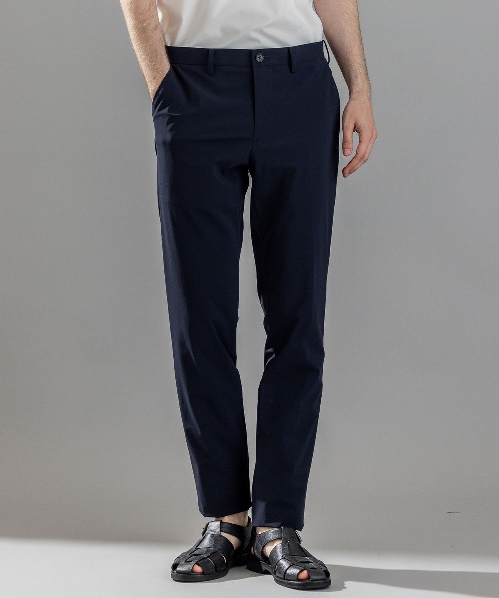 【ジョゼフ オム/JOSEPH HOMME / MEN】の新素材【接触冷感性/防しわ性/ストレッチ/洗える/撥水加工】トリコソリッドストレッチ テーパードパンツ / CITY インテリア・キッズ・メンズ・レディースファッション・服の通販 founy(ファニー) 　ファッション　Fashion　メンズファッション　Fashion for Men　ボトムス　Bottoms　洗える　Machine Washable　ストレッチ　Stretch, Stretchy Fabric　スラックス　Slacks, Dress Pants　セットアップ　Set-Up, Coordinated Outfit　テーパード　Tapered, Tapered Pants　ファブリック　Fabric, Textile　フラップ　Flap, Flap Pocket　ポケット　Pocket, Pocket Detail　A/W・秋冬　Autumn/Winter　夏　Summer　ビジネス 仕事 通勤　Business / Work / Commuting　ネイビー系|ID: prp329100004604166 ipo3291000000032757592
