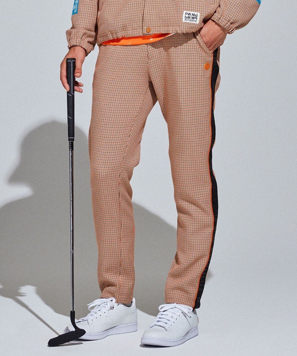 【ピーダブリュサーキュラス/PW CIRCULUS / MEN】の【MEN】CLASSICAL×SPORTY チェック柄パンツ インテリア・キッズ・メンズ・レディースファッション・服の通販 founy(ファニー) 　ファッション　Fashion　メンズファッション　Fashion for Men　ボトムス　Bottoms　クラシカル　Classical, Vintage-Inspired　チェック　Check, Plaid, Tartan　プリント　Print, Printed Pattern　ポケット　Pocket, Pocket Detail　A/W・秋冬　Autumn/Winter　オレンジ系5|ID: prp329100004604171 ipo3291000000032757821