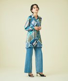 【グレース コンチネンタル/GRACE CONTINENTAL】のスカーフプリントチュニックブラウス グリーン|ID: prp329100004604682 ipo3291000000032767836