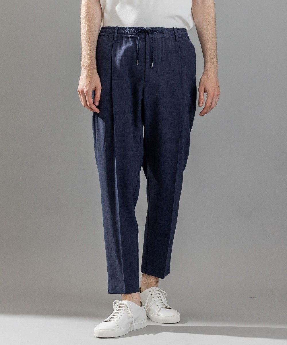 【ジョゼフ オム/JOSEPH HOMME / MEN】の新柄【吸湿速乾性/接触冷感/UVカット/洗える】テクノボイルストレッチ ドロスト付きワイドテーパードパンツ / TEDDY CONVERTIBLE インテリア・キッズ・メンズ・レディースファッション・服の通販 founy(ファニー) 　ファッション　Fashion　メンズファッション　Fashion for Men　ボトムス　Bottoms　洗える　Machine Washable　シンプル　Simple, Minimal　ドローコード　Drawcord, Drawstring Cord　ポケット　Pocket, Pocket Detail　リラックス　Relax, Relaxed Fit　ループ　Loop, Loop Knit　A/W・秋冬　Autumn/Winter　夏　Summer　エレガント 上品　Elegant　ネイビー系|ID: prp329100004604784 ipo3291000000032990578