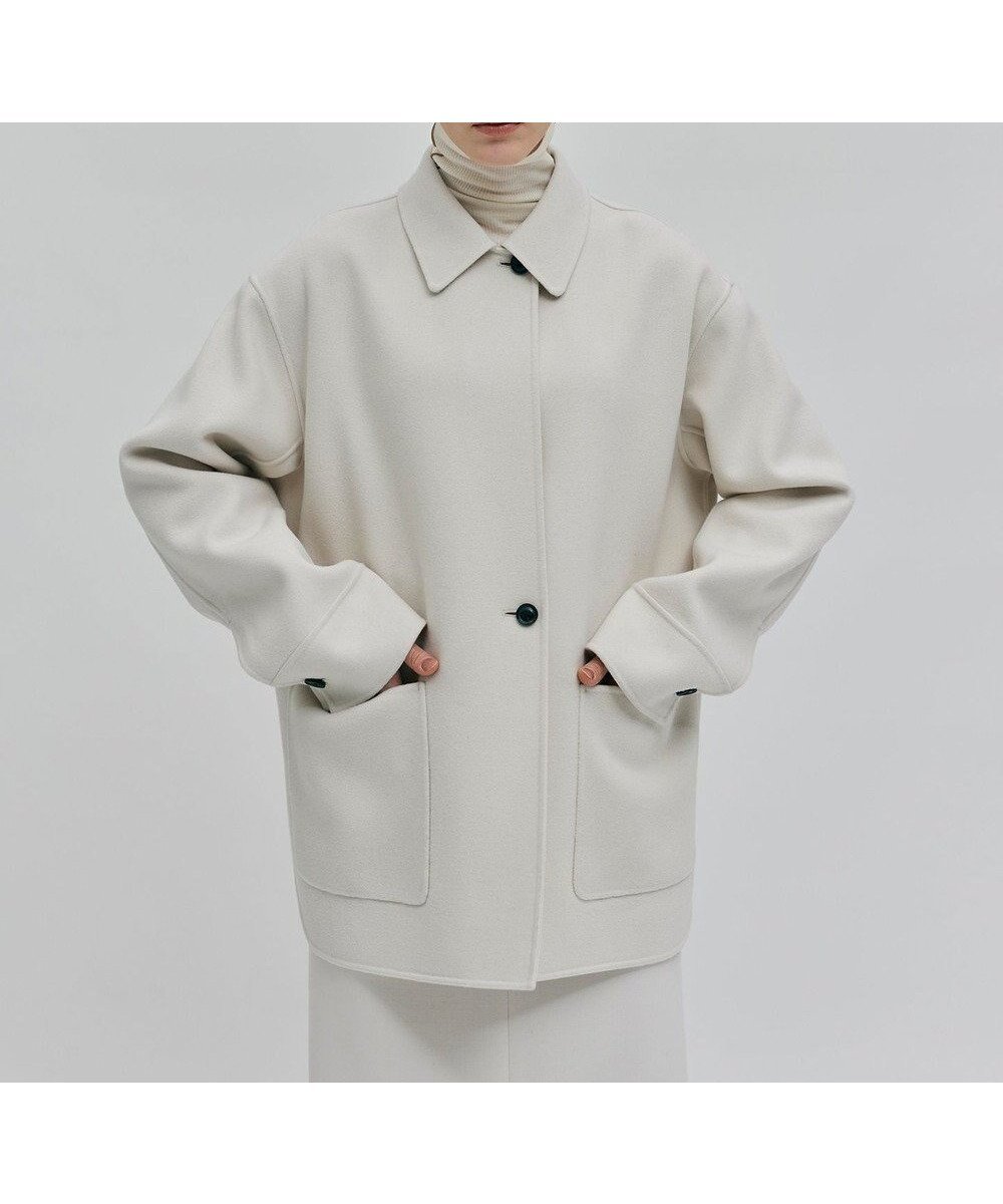 【ベイジ,/BEIGE,】の【クロワッサン No.1127 掲載】GRASSE / ステンカラーリバーショートコート インテリア・キッズ・メンズ・レディースファッション・服の通販 founy(ファニー) 　ファッション　Fashion　レディースファッション　Fashion for Women　アウター　Coat / Outerwear Collection　コート・ロングコート・ピーコート　Long Coats, Peacoats & More　レディースジャケット・軽アウター　Jackets　エレガント 上品　Elegant　クラシカル　Classical, Vintage-Inspired　グラス　Glass, Eyewear　コンパクト　Compact, Small Size　ショルダー　Shoulder, Shoulder Strap　ショート　Short, Short Length　ジャケット　Jacket, Outerwear　雑誌　Magazine, Fashion Magazine　ドロップ　Drop Shoulder, Dropped Style　ロング　Long, Long-Length　A/W・秋冬　Autumn/Winter　おすすめ　Recommended / Our Picks　Ecru|ID: prp329100004604812 ipo3291000000033682492