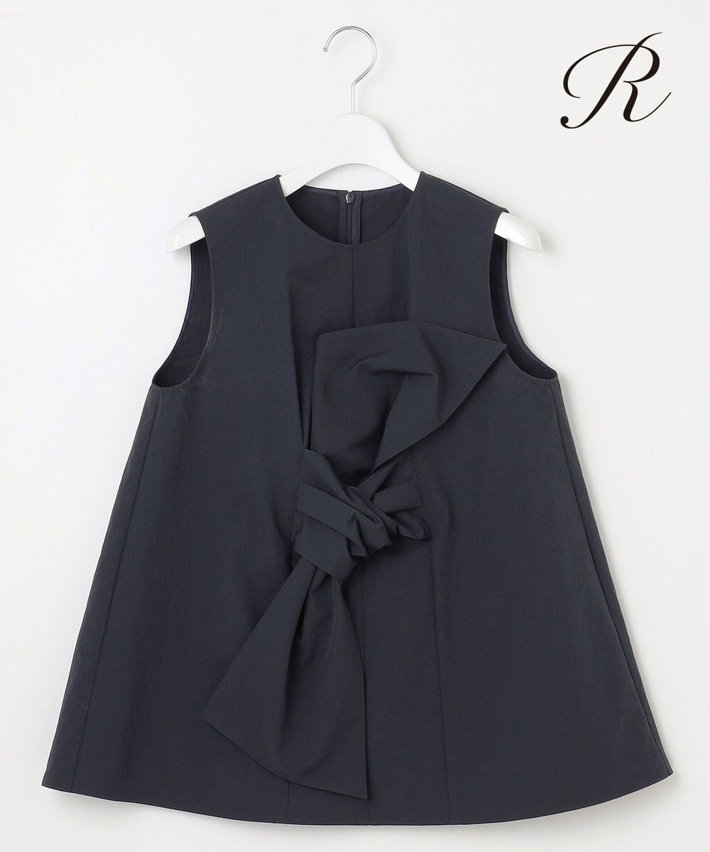 【23区/NIJYUSANKU】の【R(アール)】エンシュク ノースリーブブラウス 人気、トレンドファッション・服の通販 founy(ファニー) 　ファッション　Fashion　レディースファッション　Fashion for Women　トップス・カットソー　Cut & Sew Tops　キャミソール&ノースリーブ　Camisoles & Sleeveless Tops　シャツ・ブラウス・オフィスカジュアル　Elegant Blouses & Button-Ups　ヴィンテージ　Vintage Style　春　Spring　コレクション　Collection, Seasonal Line　ノースリーブ　Sleeveless, No-Sleeve　人気　Popular, Best Seller　フロント　Front, Front Design　リボン　Ribbon, Bow　S/S・春夏　SS, Spring/Summer, Warm Season　再入荷　Restock / Back in Stock　夏　Summer　2024年　2024　2024春夏・S/S　Spring/Summer 2024 SS24　 other-1|ID: prp329100004604829 ipo3291000000032770734