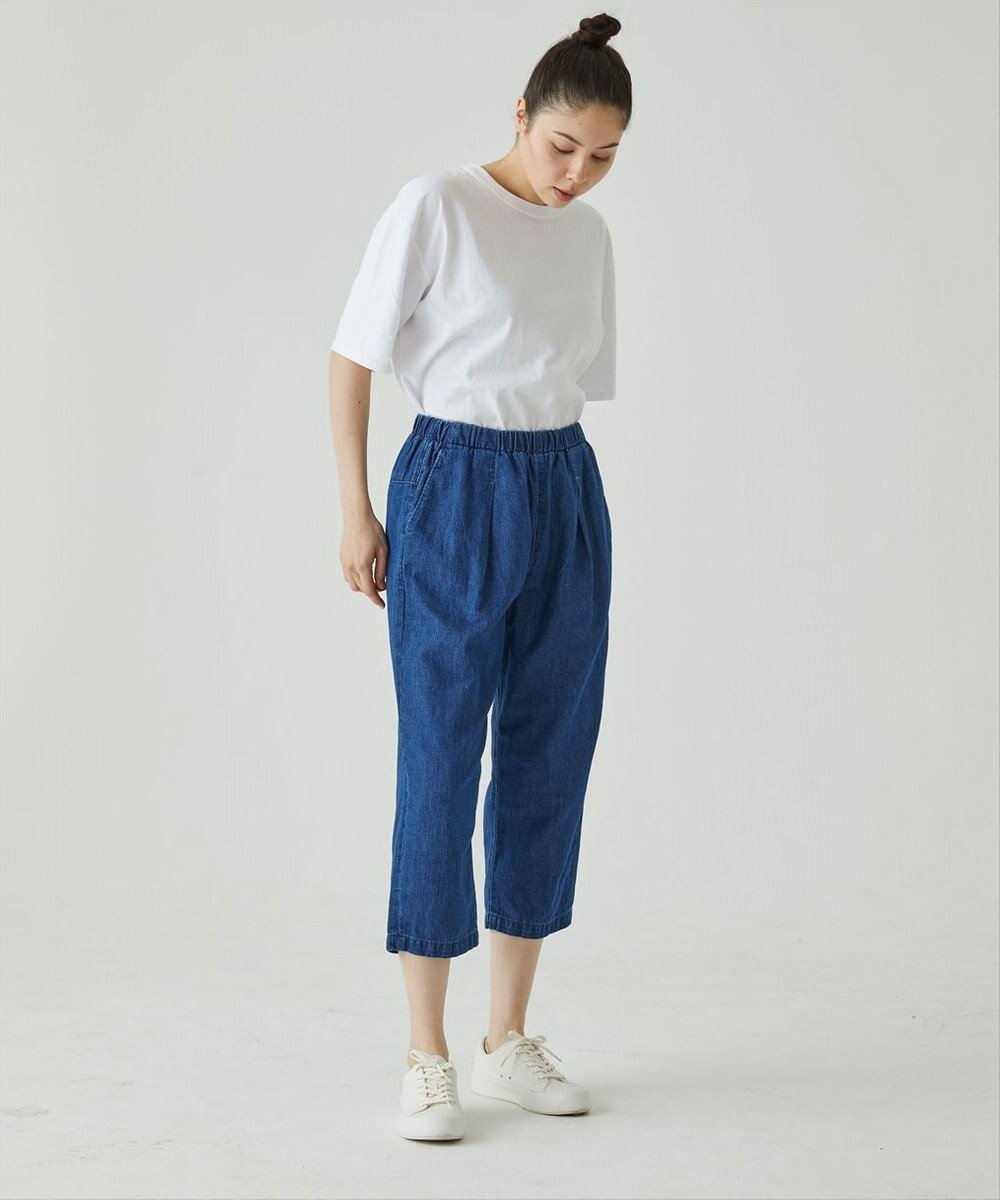 【サキュウ/caqu】の【洗える/リネン混/涼しい】FS linen cropped tapered pants クロップド丈イージーパンツ インテリア・キッズ・メンズ・レディースファッション・服の通販 founy(ファニー) 　ファッション　Fashion　レディースファッション　Fashion for Women　パンツ　Pants & Trousers　デニムパンツ・ジーンズ・美脚デニム　Denim Jeans & Pants　インディゴ　Indigo Denim　春　Spring　洗える　Machine Washable　クロップド　Cropped, Short Length　軽量　Lightweight, Ultra Light　ジーンズ　Jeans, Denim Pants　センター　Center, Center Line　テーパード　Tapered, Tapered Pants　デニム　Denim, Jeans Material　ファブリック　Fabric, Textile　ユーズド　Used, Vintage-Look　リアル　Real, Realistic　リネン　Linen, Linen Fabric　A/W・秋冬　Autumn/Winter　S/S・春夏　SS, Spring/Summer, Warm Season　夏　Summer　1year|ID: prp329100004604854 ipo3291000000034252335