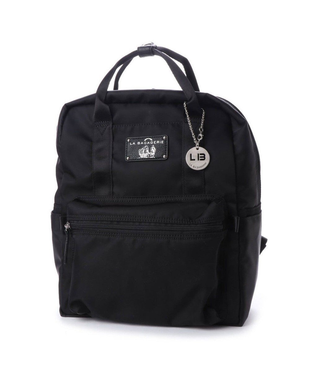 【ラ バガジェリー/LA BAGAGERIE】の10ポケット持ち手付きリュック インテリア・キッズ・メンズ・レディースファッション・服の通販 founy(ファニー) 　ファッション　Fashion　レディースファッション　Fashion for Women　バッグ　Bags　フォルム　Silhouette, Form　ポケット　Pocket, Pocket Detail　リュック　Backpack, Rucksack　ブラック|ID: prp329100004604878 ipo3291000000034268157
