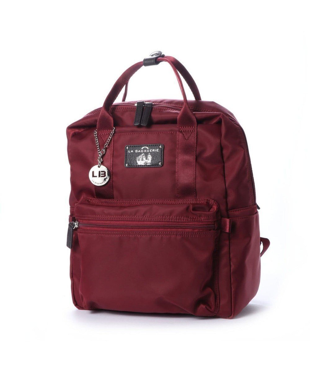 【ラ バガジェリー/LA BAGAGERIE】の10ポケット持ち手付きリュック インテリア・キッズ・メンズ・レディースファッション・服の通販 founy(ファニー) 　ファッション　Fashion　レディースファッション　Fashion for Women　バッグ　Bags　フォルム　Silhouette, Form　ポケット　Pocket, Pocket Detail　リュック　Backpack, Rucksack　ワイン|ID: prp329100004604878 ipo3291000000034268159