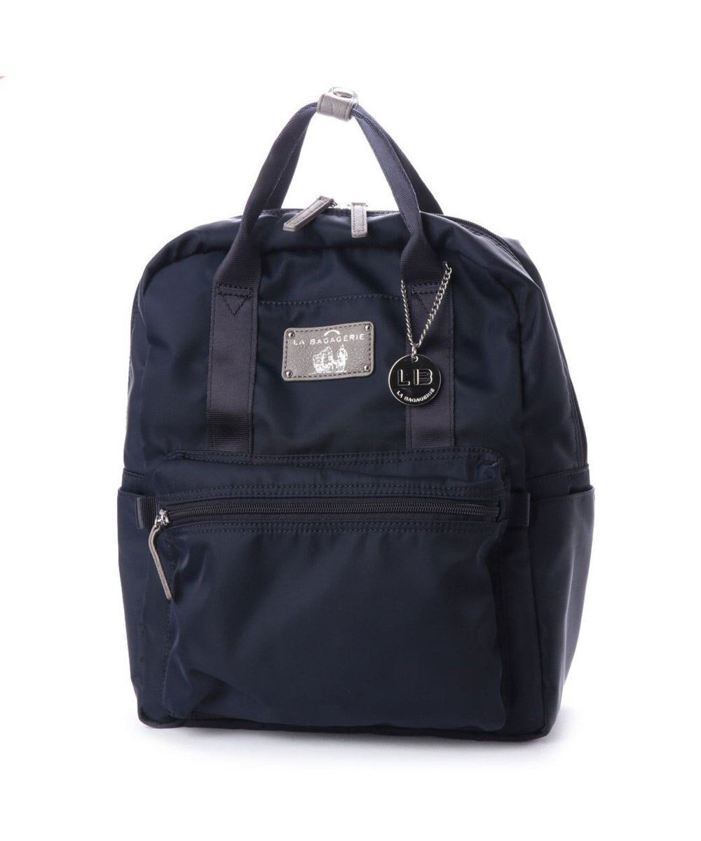 【ラ バガジェリー/LA BAGAGERIE】の10ポケット持ち手付きリュック インテリア・キッズ・メンズ・レディースファッション・服の通販 founy(ファニー) 　ファッション　Fashion　レディースファッション　Fashion for Women　バッグ　Bags　フォルム　Silhouette, Form　ポケット　Pocket, Pocket Detail　リュック　Backpack, Rucksack　ネイビー|ID: prp329100004604878 ipo3291000000034268160