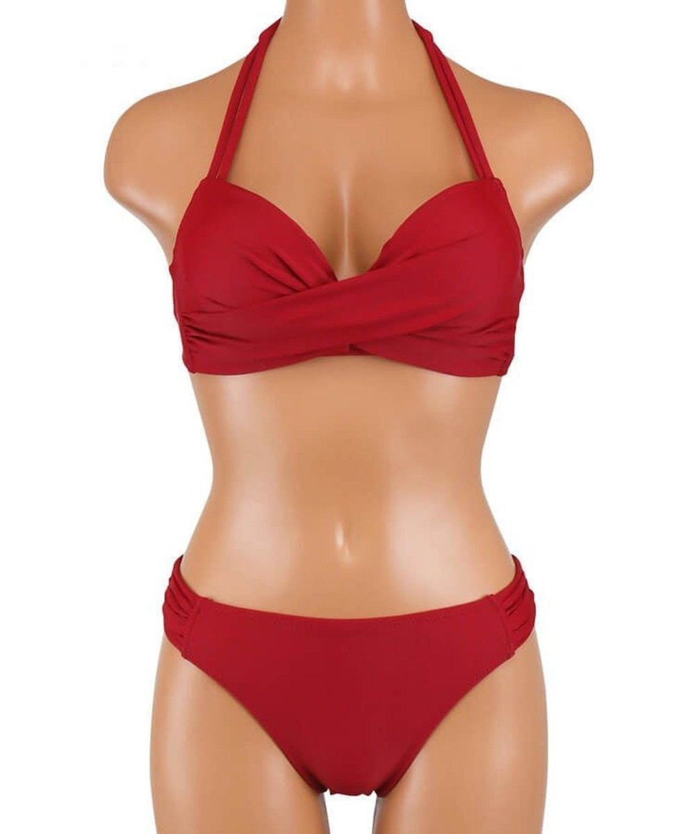 【三愛水着楽園/San-ai Resort】の軽い着け心地でしっかり盛れる【楽盛り水着】 ワイヤービキニ インテリア・キッズ・メンズ・レディースファッション・服の通販 founy(ファニー) ファッション Fashion レディースファッション Fashion for Women 水着 Swimwear レディース水着・ビーチウェア Swimwear & Beachwear アンダー Underwear Essentials ギャザー Gathered, Ruffled ショーツ Shorts, Short Pants シンプル Simple, Minimal ツイスト Tweed, Tweed Fabric ビキニ Bikini, Two-Piece Swimsuit ワイヤー Wire, Wired Bra 夏 Summer S/S・春夏 SS, Spring/Summer, Warm Season 水着 Swimsuit, Swimwear A/W・秋冬 Autumn/Winter レッド|ID: prp329100004604880 ipo3291000000034257369