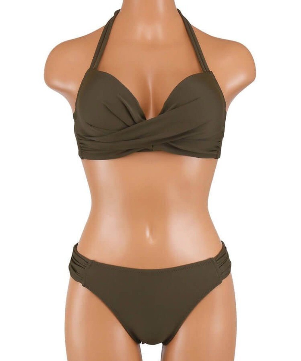 【三愛水着楽園/San-ai Resort】の軽い着け心地でしっかり盛れる【楽盛り水着】 ワイヤービキニ インテリア・キッズ・メンズ・レディースファッション・服の通販 founy(ファニー) ファッション Fashion レディースファッション Fashion for Women 水着 Swimwear レディース水着・ビーチウェア Swimwear & Beachwear アンダー Underwear Essentials ギャザー Gathered, Ruffled ショーツ Shorts, Short Pants シンプル Simple, Minimal ツイスト Tweed, Tweed Fabric ビキニ Bikini, Two-Piece Swimsuit ワイヤー Wire, Wired Bra 夏 Summer S/S・春夏 SS, Spring/Summer, Warm Season 水着 Swimsuit, Swimwear A/W・秋冬 Autumn/Winter カーキ|ID: prp329100004604880 ipo3291000000034257371
